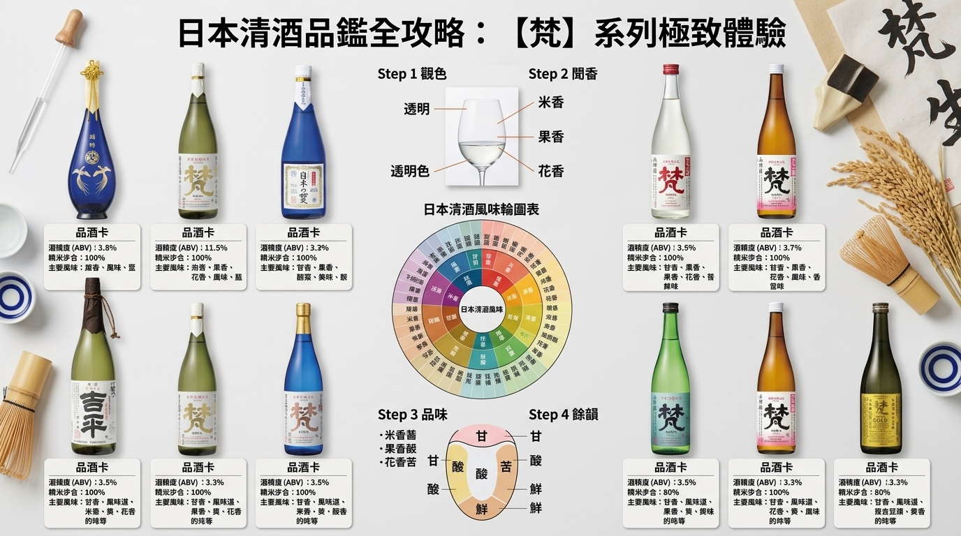 梵清酒品酒攻略：掌握專業品飲技巧與風味鑑賞教學。