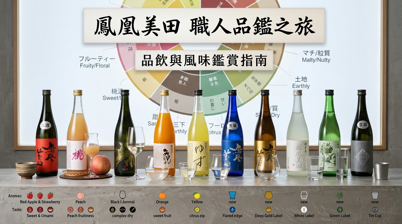 鳳凰美田清酒品酒攻略教學,掌握專業品飲技巧與風味鑑賞方法。