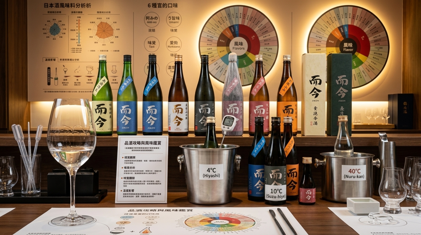 而今清酒品飲攻略教學,提供專業品飲技巧與風味鑑賞指南。