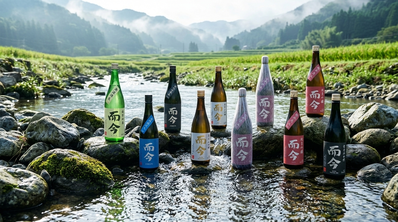而今清酒產地風土展示,呈現高品質酒米產地、純淨水源與優良釀造環境。