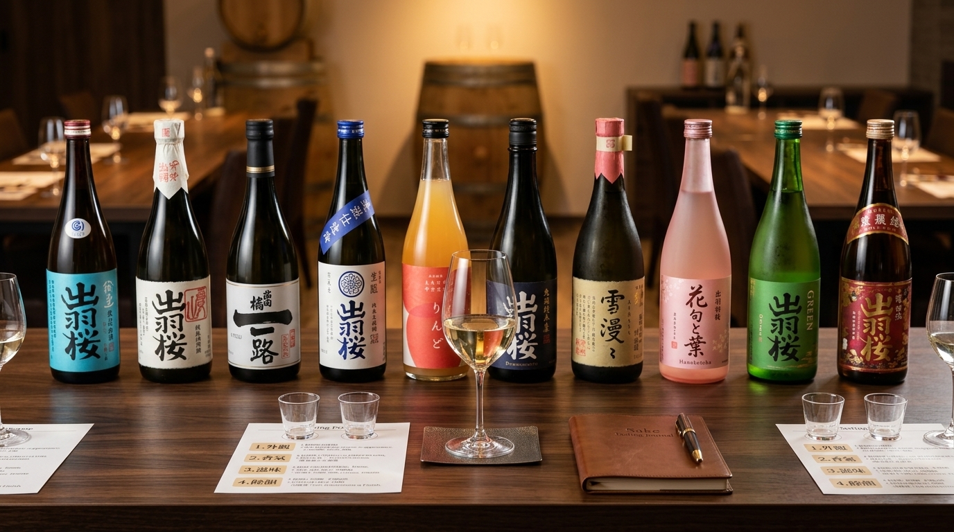出羽櫻清酒品酒攻略教學,專業示範品飲技巧與風味鑑賞方法。
