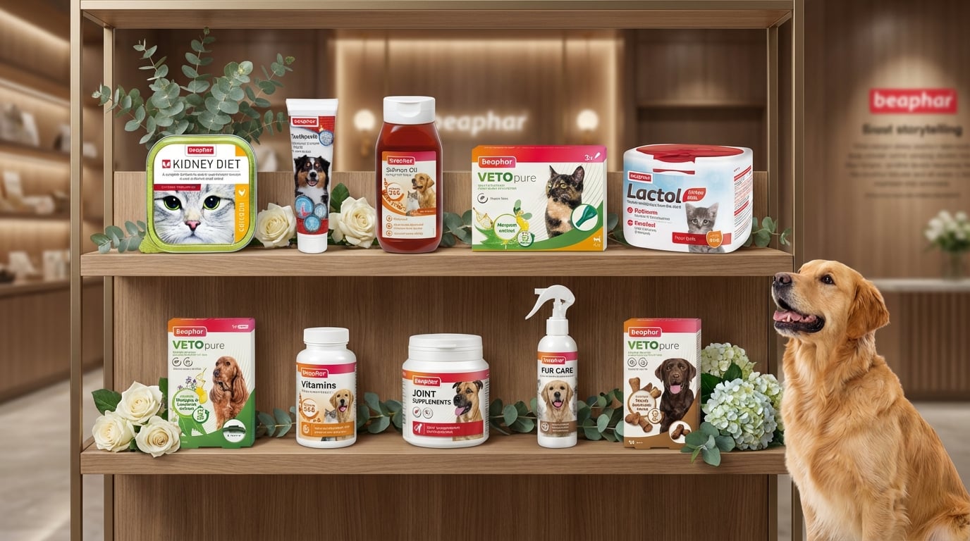 BEAPHAR 品牌旗艦形象照，傳遞歐洲高品質寵物護理與健康生活理念。