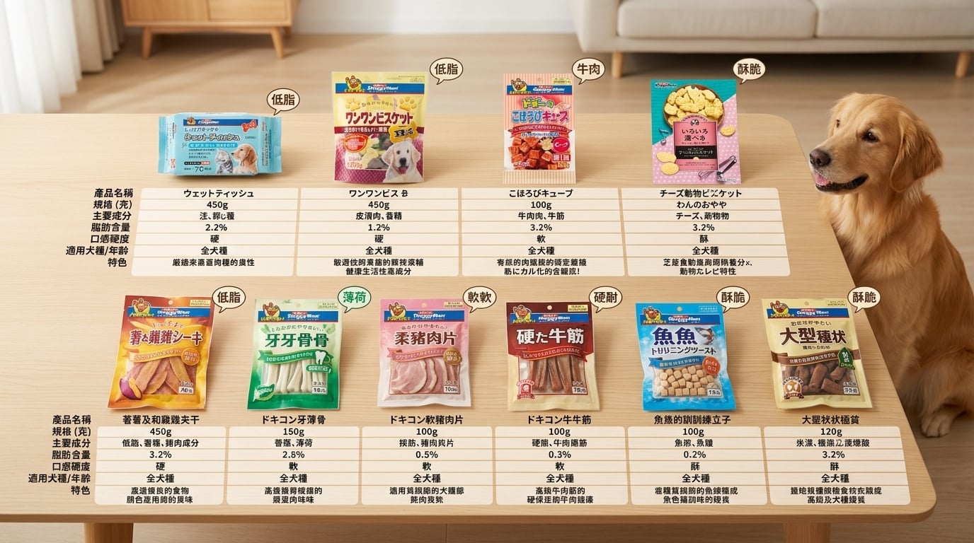 DoggyMan 寵物用品選購攻略對比圖，提供詳盡產品資訊，助您做出明智選擇。