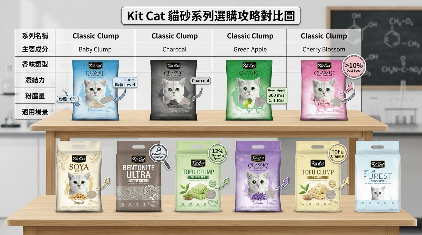 Kit Cat 貓咪產品選購攻略對比圖，提供詳細產品比較助您做出明智選擇。