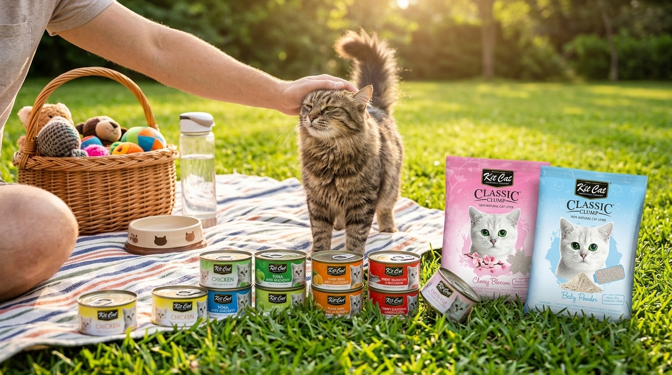 Kit Cat 寵物用品實際使用示範，展示產品於日常生活中的操作與應用情境。