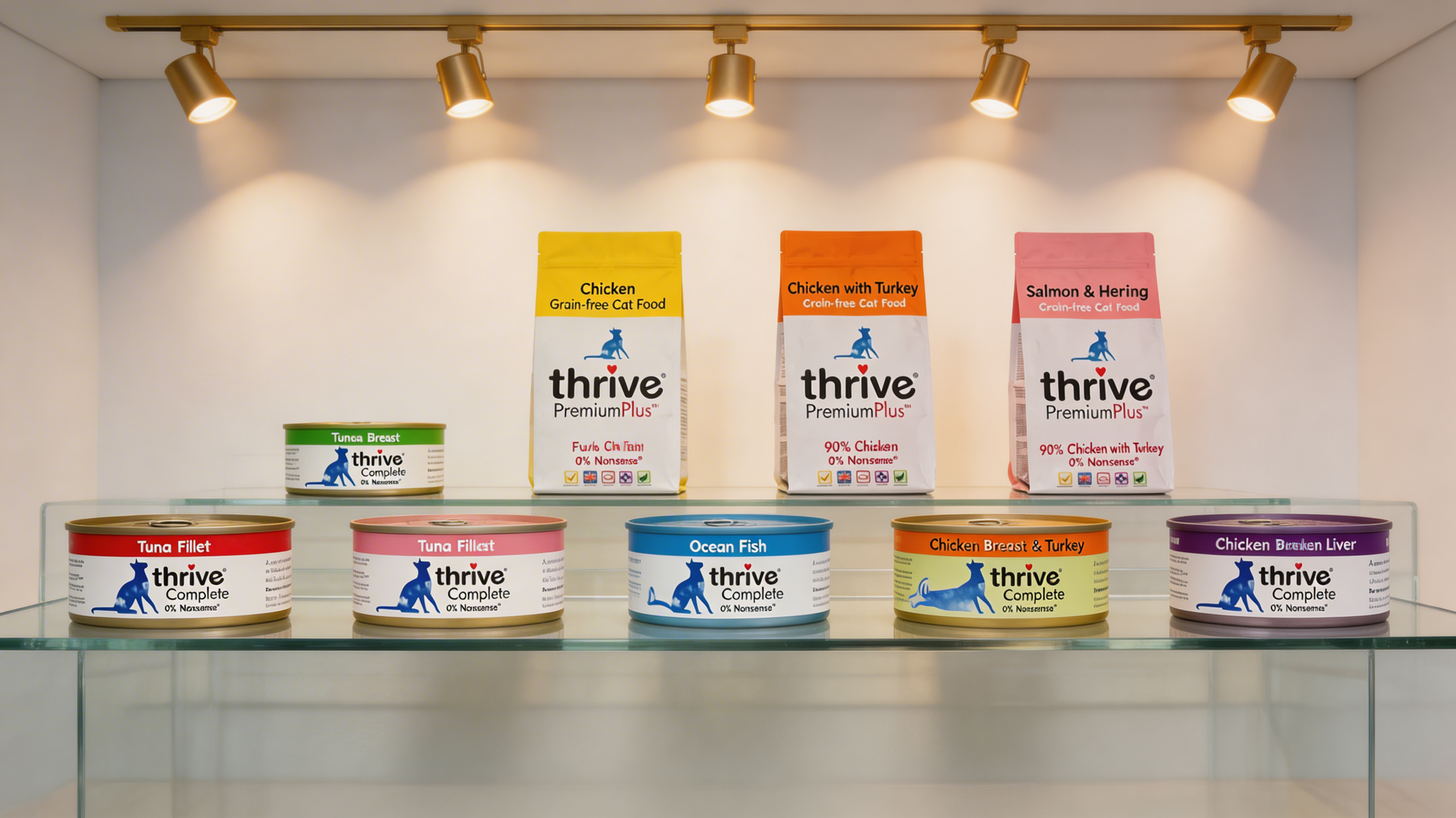 Thrive 脆樂芙 品牌旗艦形象照，傳遞高端寵物飲食美學與品牌故事。