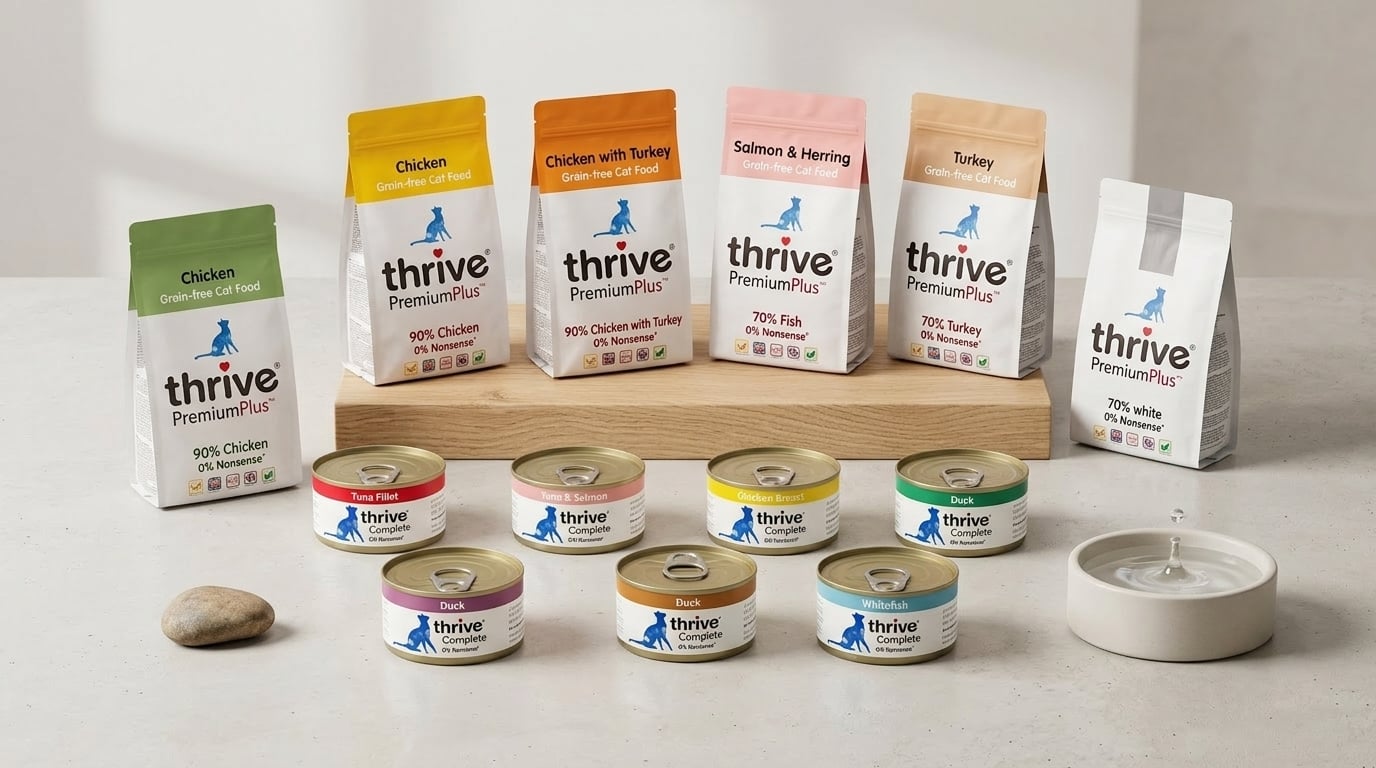 Thrive 脆樂芙 貓用主食罐選購攻略，提供全方位均衡營養與優質蛋白質。
Thrive 脆樂芙 天然凍乾零食推薦，保留食材原味與營養，適合寵物日常獎勵。
Thrive 脆樂芙 無穀寵物乾糧系列，專業配方守護腸道健康，提升毛孩每日活力。
