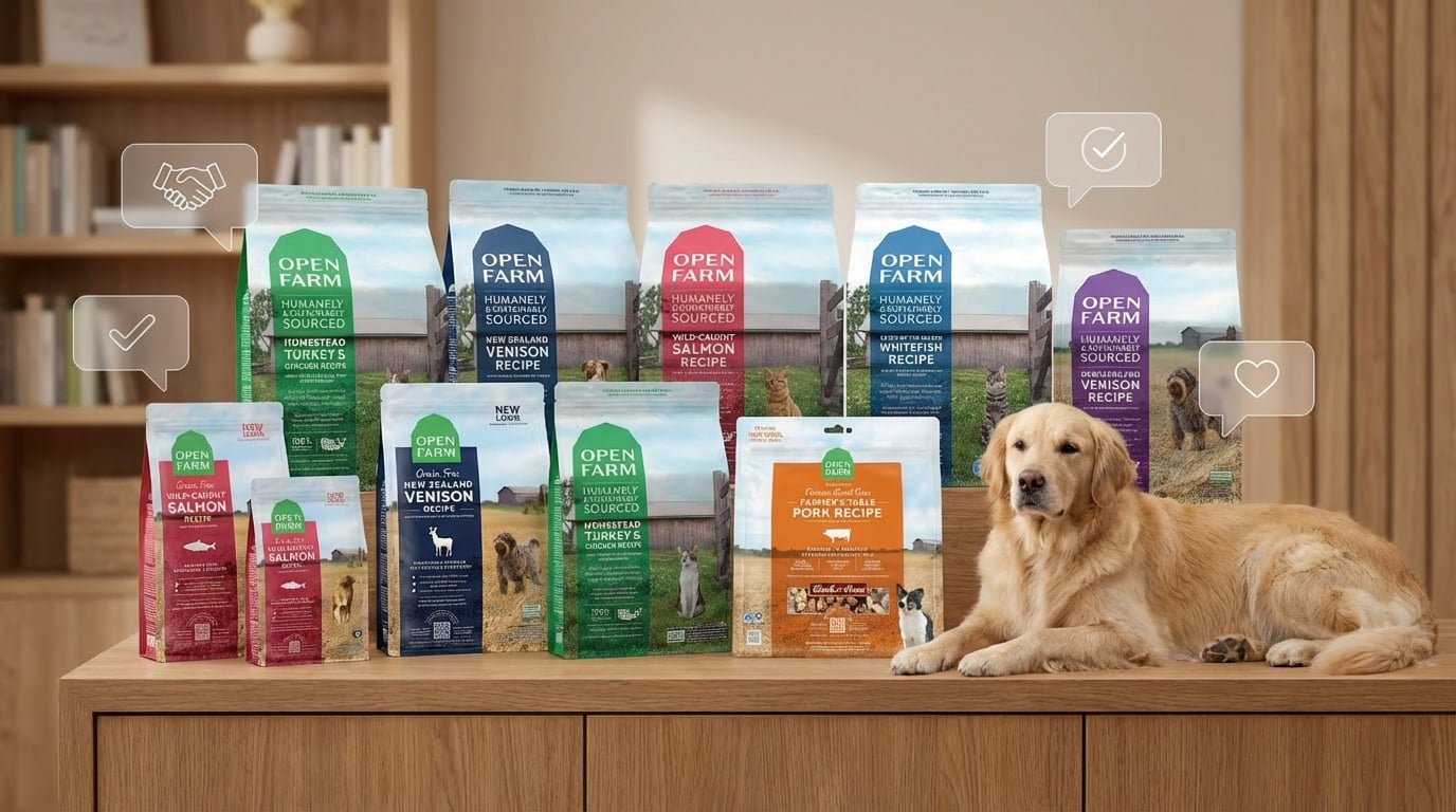 Open Farm 寵物食品常見問題解答,建立專業品牌信任感與安心選購保障。