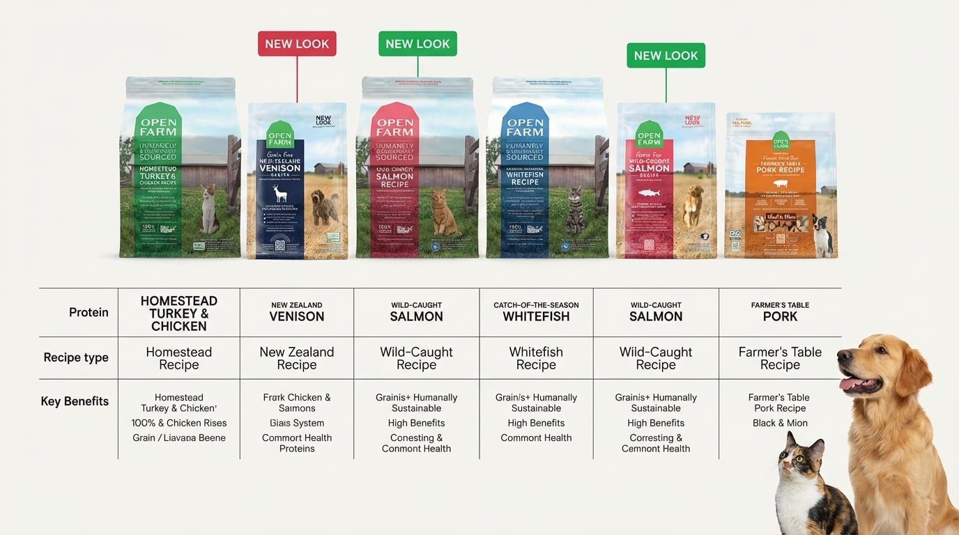 Open Farm 寵物食品選購攻略:全系列產品特色對照,助您輕鬆挑選最合適的配方。