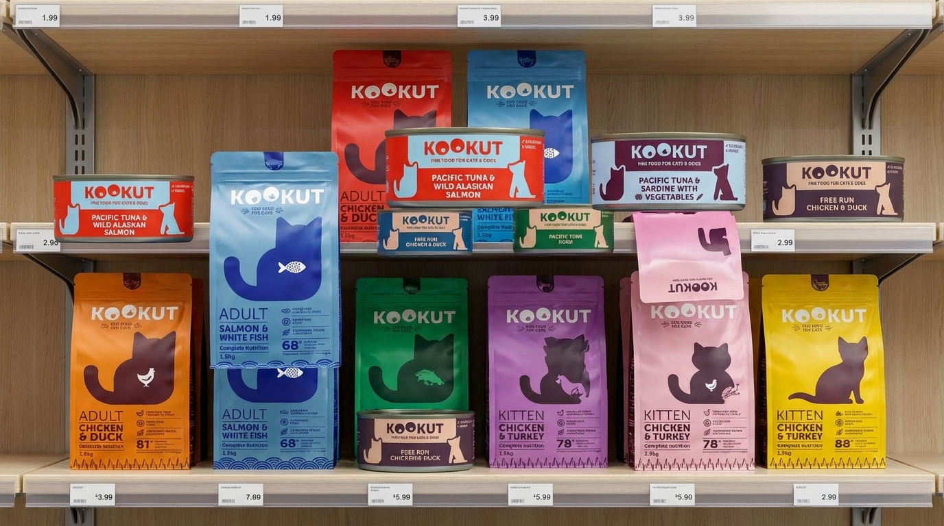 KOOKUT 全系列產品分類導覽,輕鬆選購多元寵物食品與生活用品。