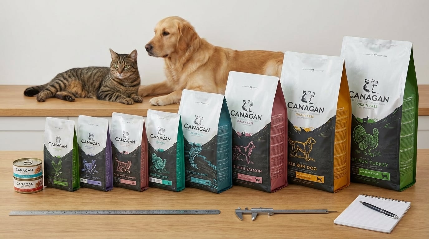 CANAGAN 原之選 寵物糧產品比較對照表，幫助您快速了解不同配方特色並輕鬆選購。