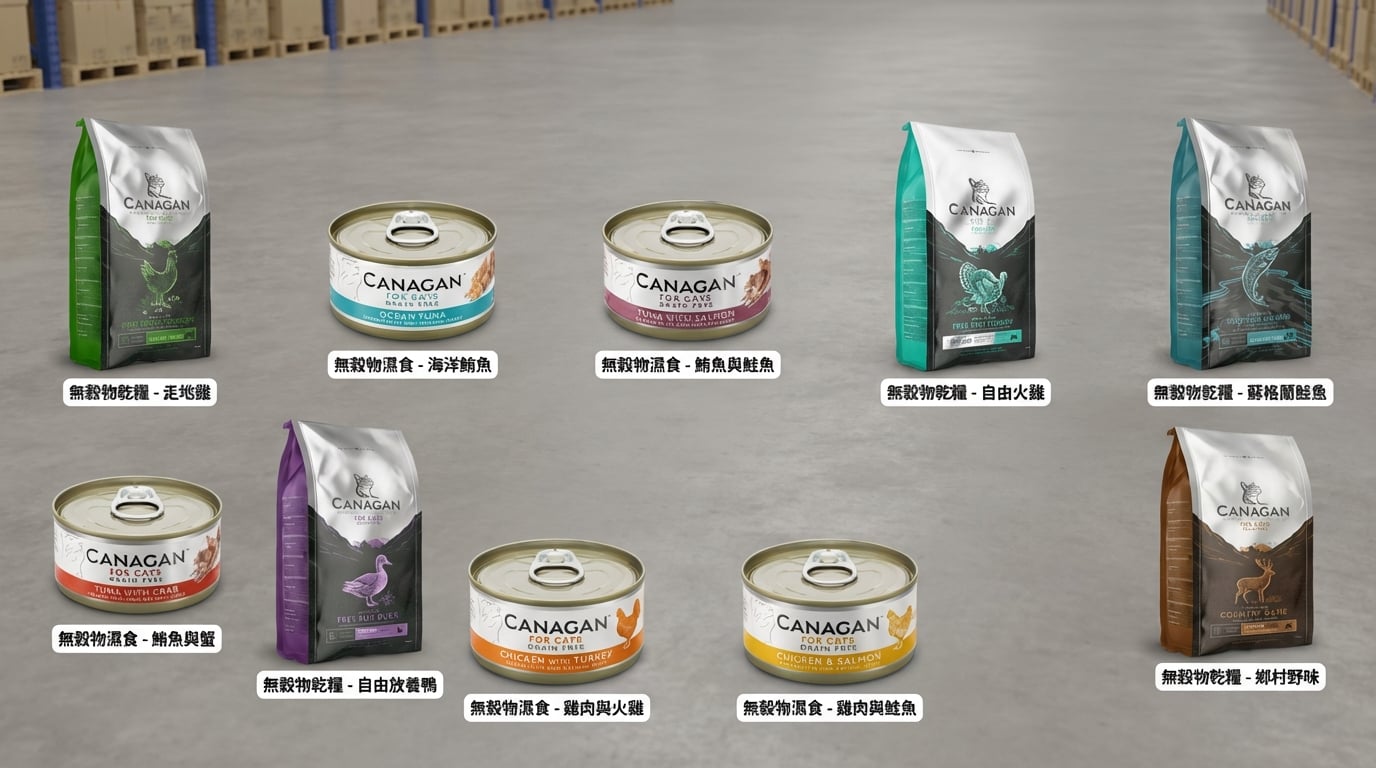 CANAGAN 原之選 全系列寵物飼料與罐頭分類導覽，輕鬆選購優質無穀天然糧。
