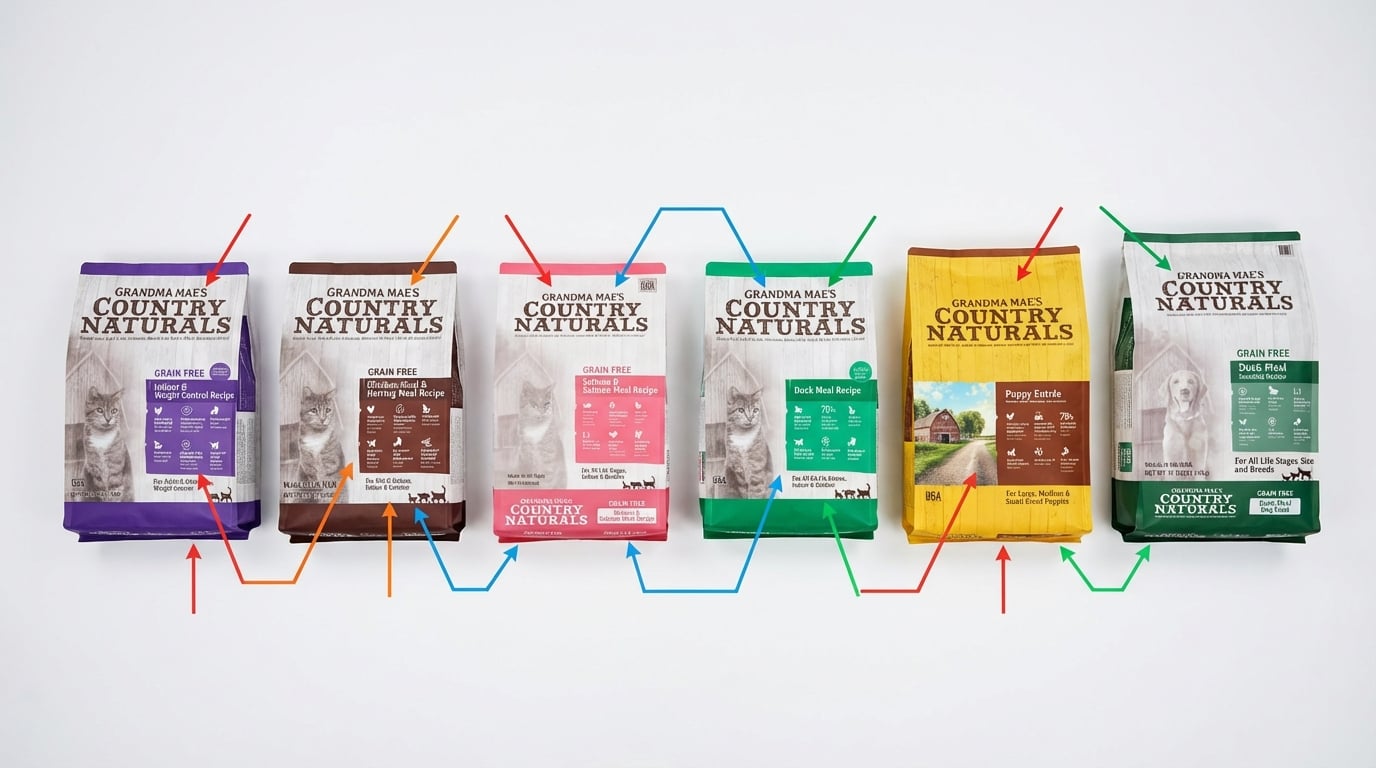 Country Naturals 寵物食品選購攻略對比圖，助您輕鬆挑選最合適的產品。