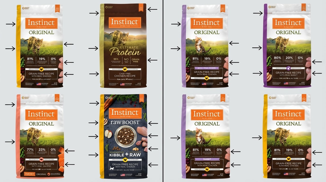 Instinct 本能 寵物飼料選購攻略:產品對比圖表助您做出明智選擇。