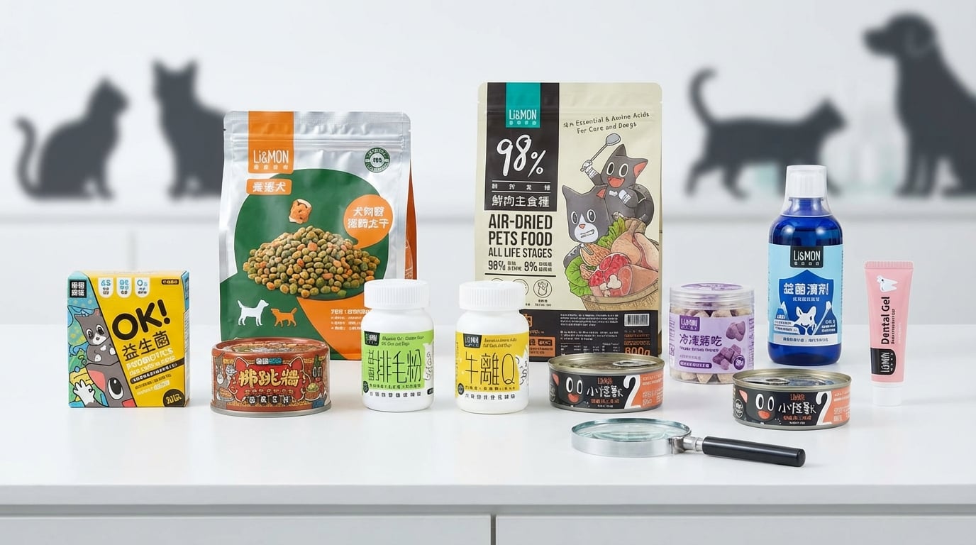 怪獸部落寵物食品選購攻略,透過產品規格對比圖,協助消費者快速挑選合適商品。