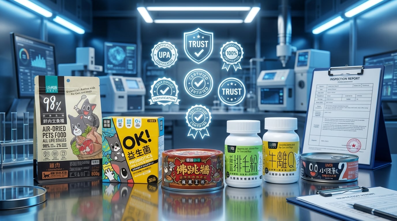 怪獸部落專業認證與品質保證展示,提供寵物食品安全與信任的選購保障。