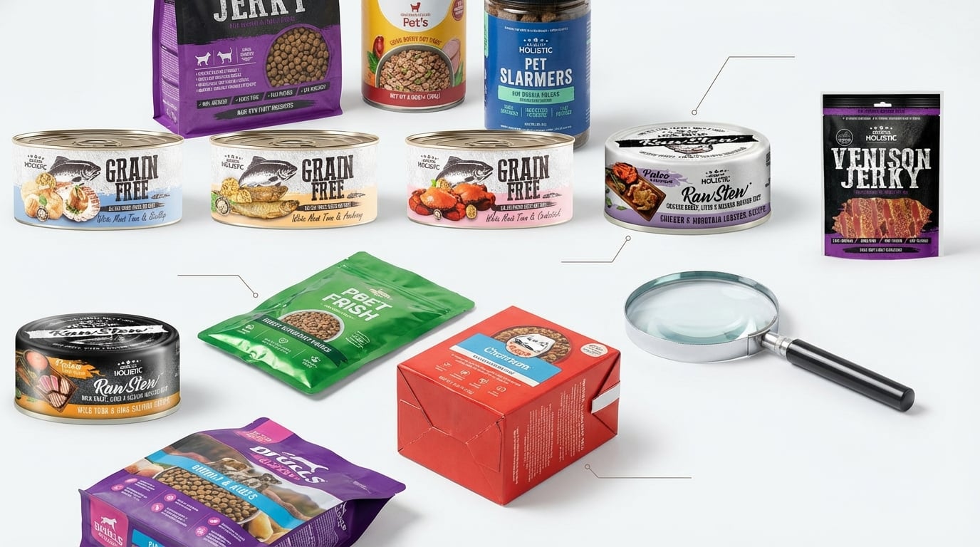 Absolute Holistic 產品對照圖，幫助您快速挑選最適合的寵物食品。