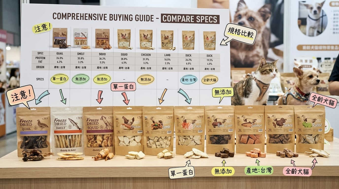 Absolute Bites 寵物食品選購攻略，透過對比圖協助您做出明智選擇。