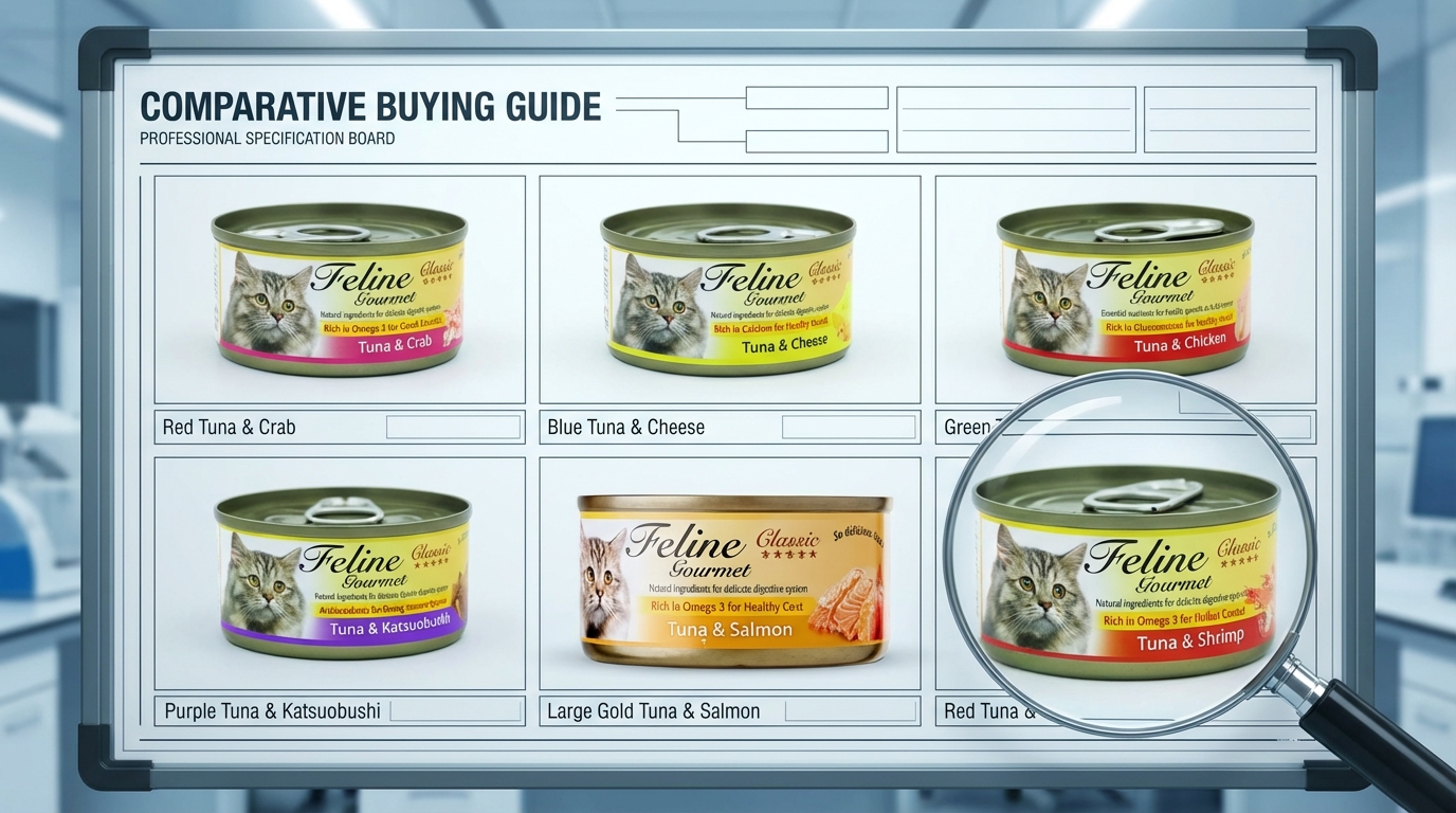 Feline Gourmet 貓用食品選購攻略對比圖，幫助您快速挑選合適產品。