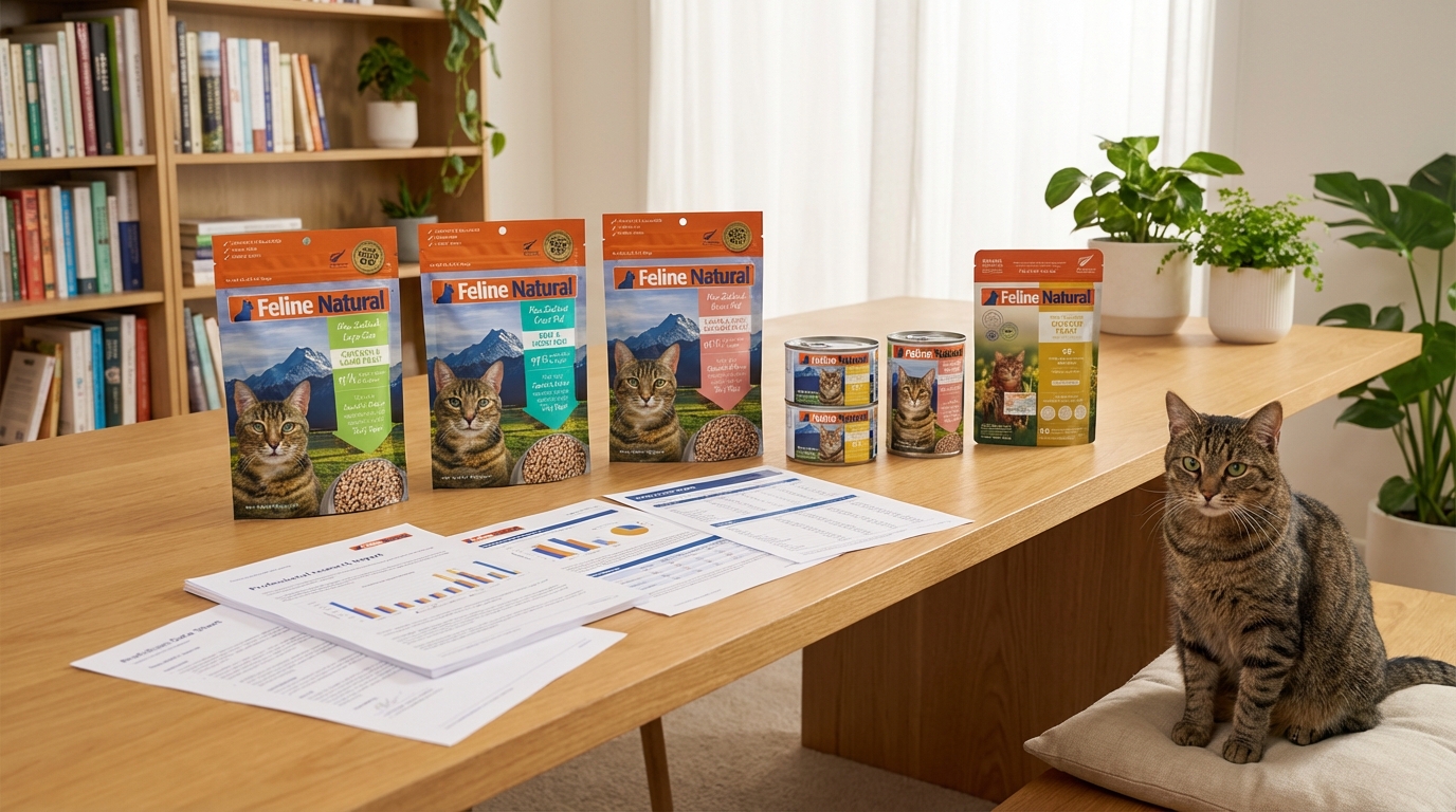 Feline Natural 寵物營養專家建議與餵養指南，展現品牌專業知識與權威信賴。