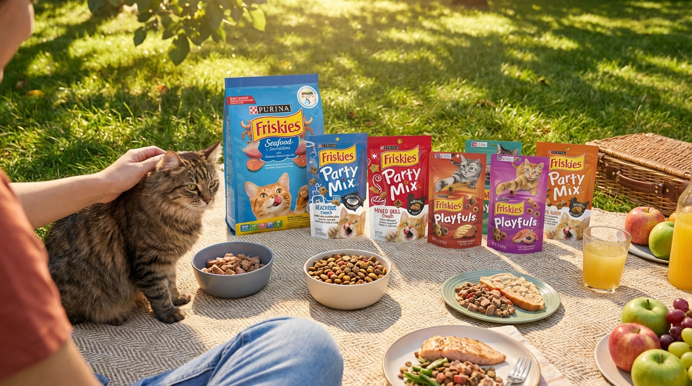 Friskies 喜躍貓糧餵食方法示範，輕鬆為愛貓準備營養均衡且美味的每日餐點。