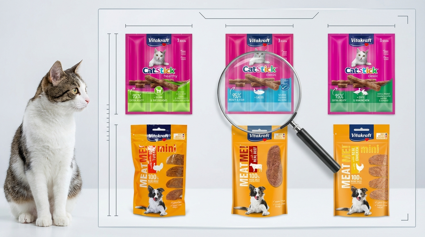 Vitakraft 寵物食品選購攻略：詳細產品特色對照圖，幫助消費者做出明智選擇。