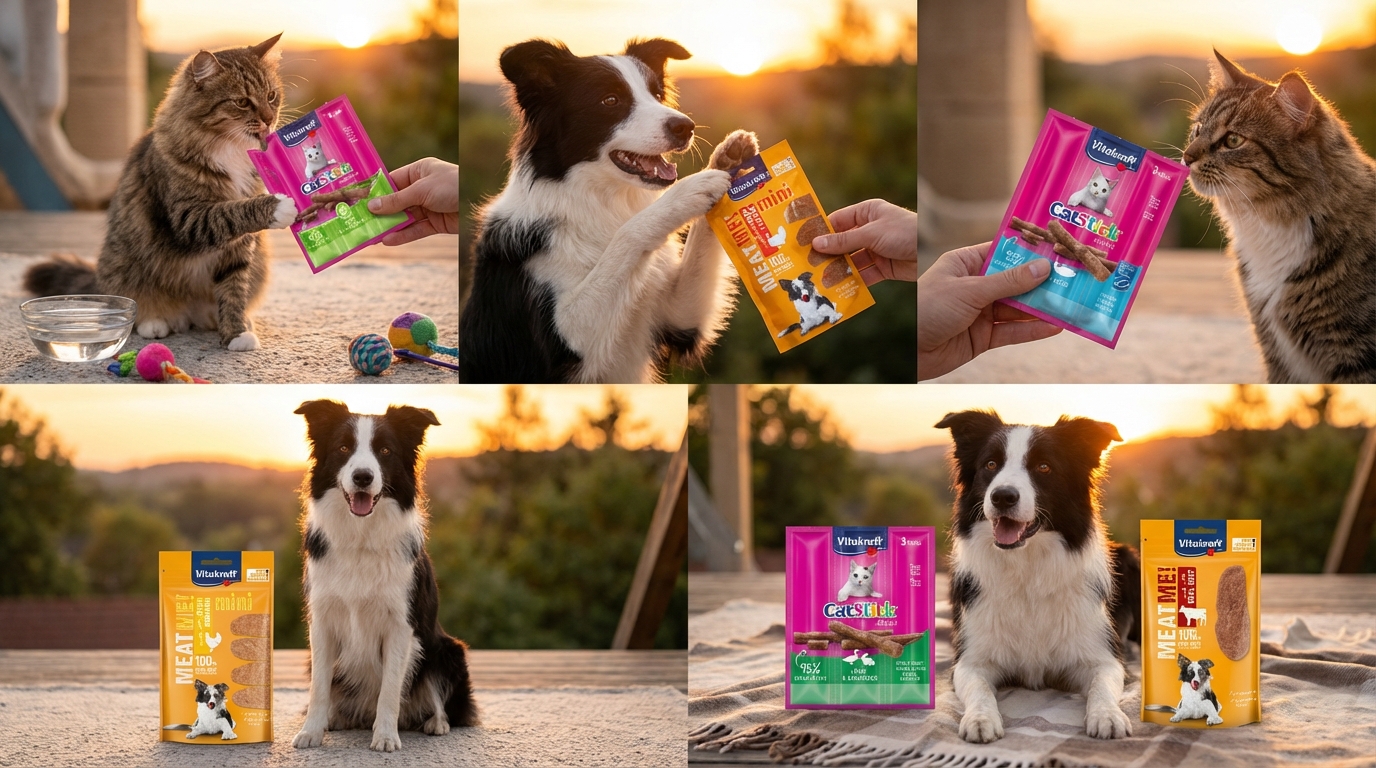 Vitakraft 寵物零食使用方法示範，提供正確餵食與應用指南。