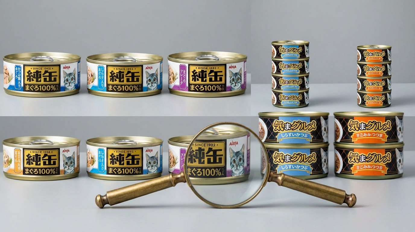 AIXIA 愛喜雅產品比較對照圖，幫助消費者了解系列差異並提供專業選購攻略。