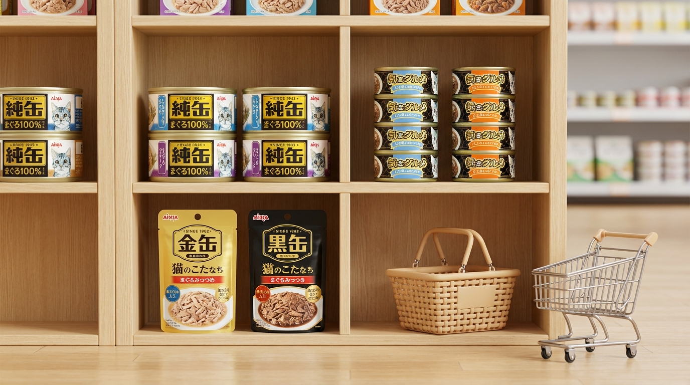 AIXIA 愛喜雅全系列貓罐頭與零食產品分類導覽，輕鬆探索多元產品線。