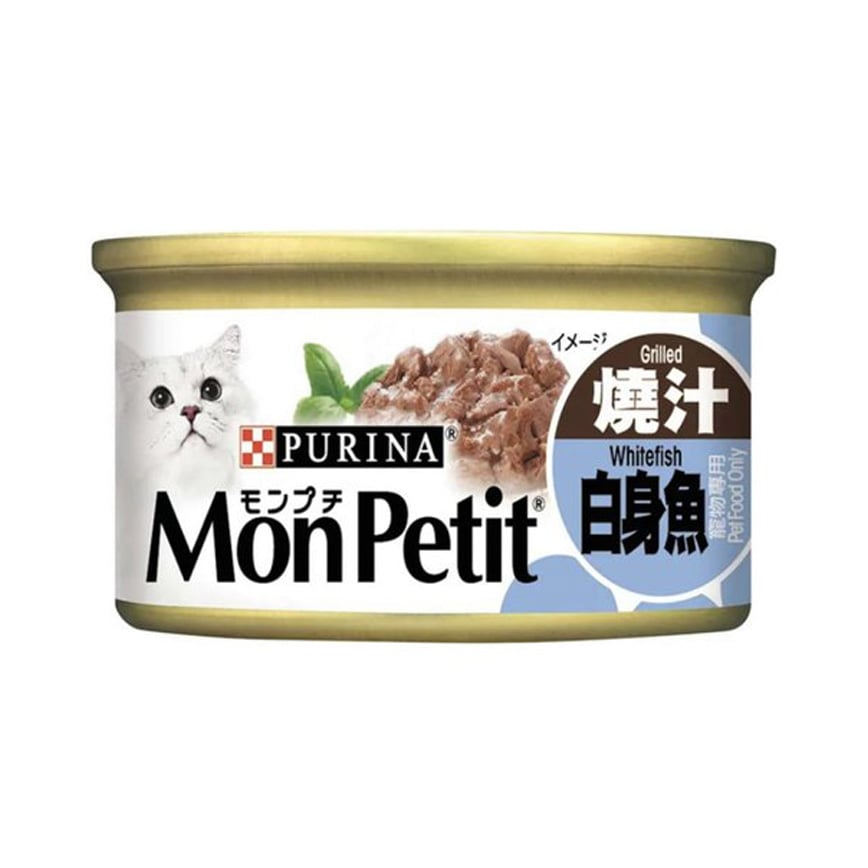 MonPetit 貓罐頭 至尊系列 精選燒汁白身魚 85g (燒汁系列) (淺藍白) (NE12451374)