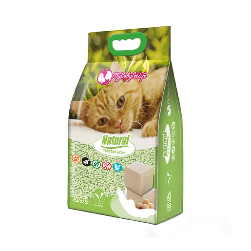 My Baby Pet Life 天然 豆腐貓砂 綠茶香味 17.5L (TBS)