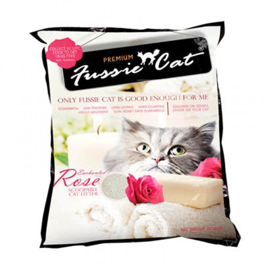 Fussie Cat 高竇貓礦物砂 玫瑰味 10L (FCLR2) (破損品)