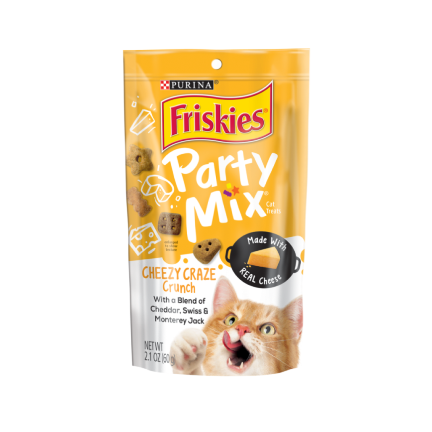 Friskies喜躍 Party Mix Crunch 貓零食 貓脆餅 三重芝士魚 6oz (12528177)