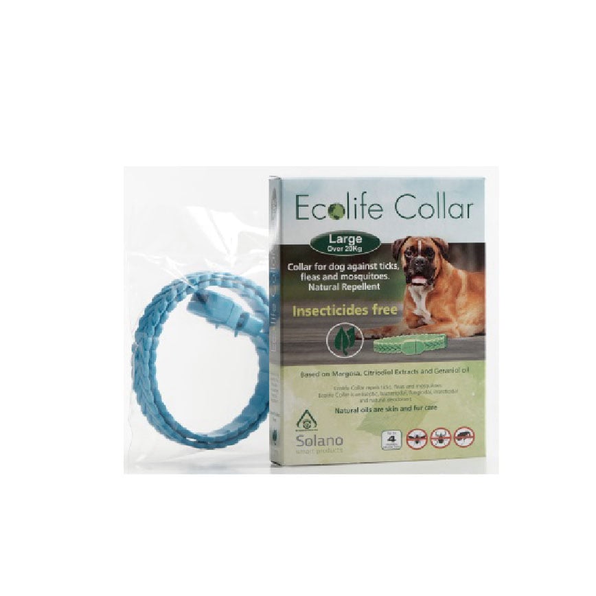Ecolife Collar 大型犬用天然驅蚤頸帶 藍色 (EC112B)