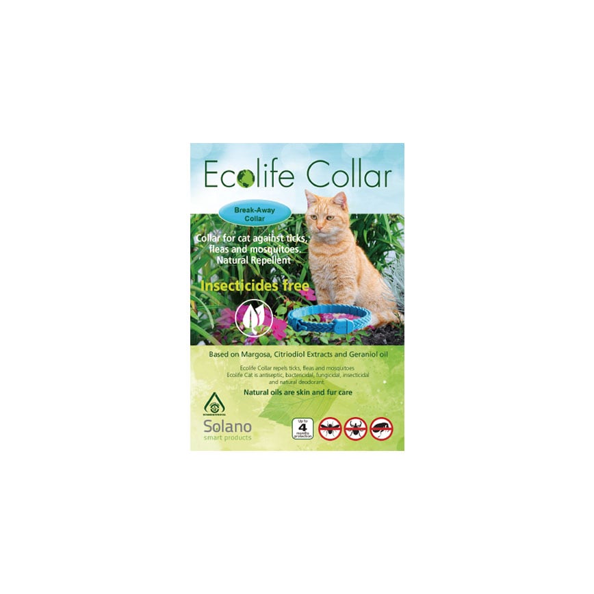 Ecolife Collar 貓用天然驅蚤頸帶 粉紅色 (EC201)