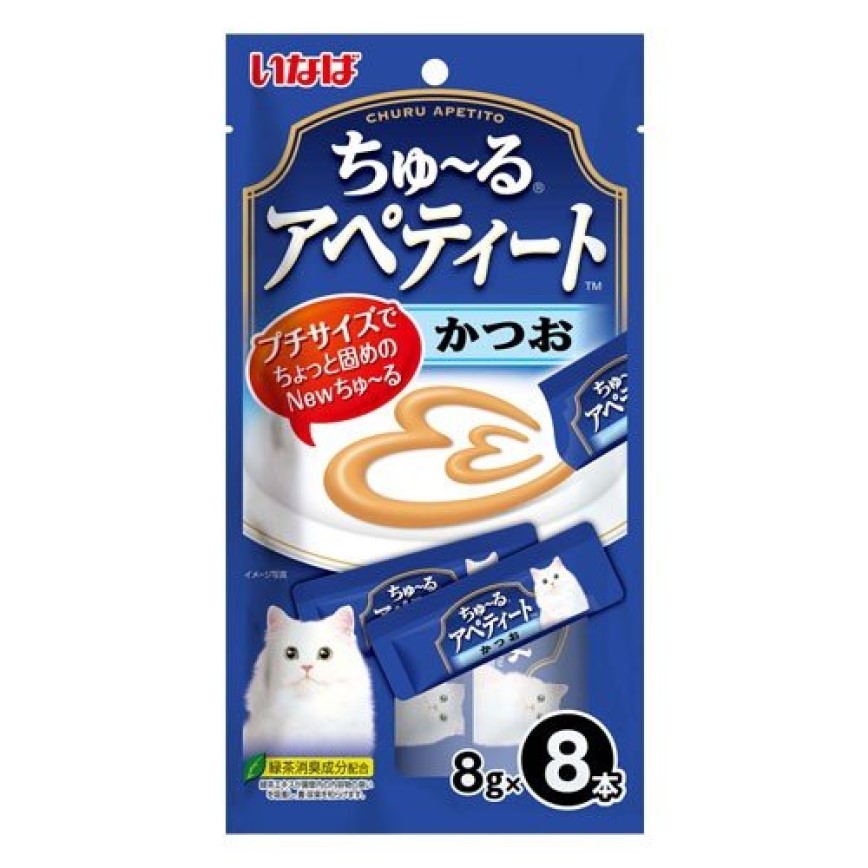 CIAO INABA 貓零食 日本肉泥餐包 流心系列 鰹魚味 64g (TSC-22) (藍)