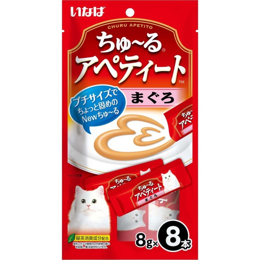 CIAO INABA 貓零食 日本肉泥餐包 流心系列 吞拿魚味 64g (TSC-21) (紅)