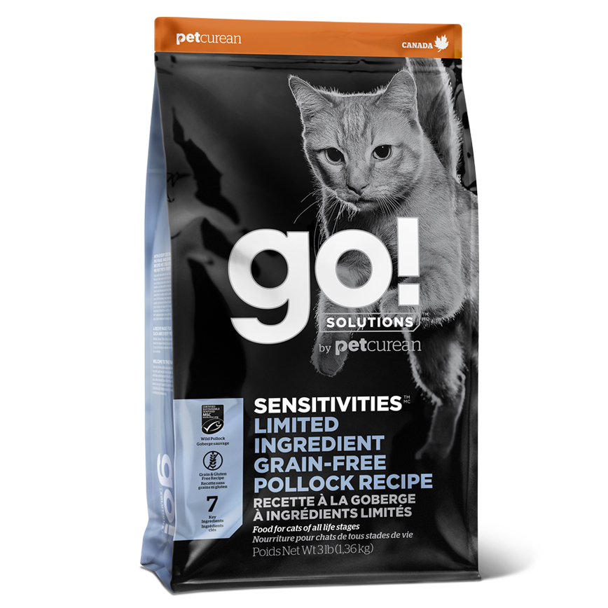 GO! SOLUTIONS 低敏美毛系列 鱈魚貓糧 Pollock Cat Food Recipe 3lb (1303151) (TBS)