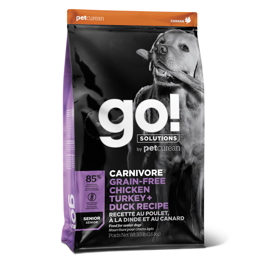 GO! SOLUTIONS 無穀物狗糧 活力營養系列 老齡犬配方 雞肉火雞鴨肉 3.5lb (1303021T)