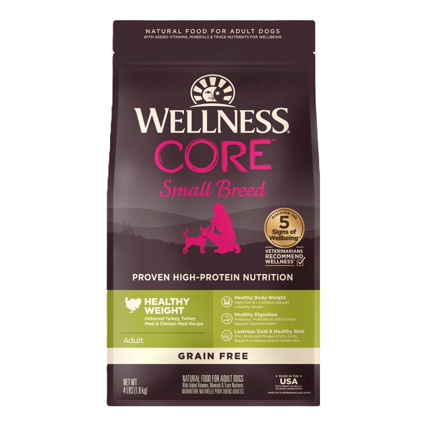 WELLNESS CORE 狗糧 無穀物 小型犬減肥配方 去骨火雞及雞 4lb (88443)