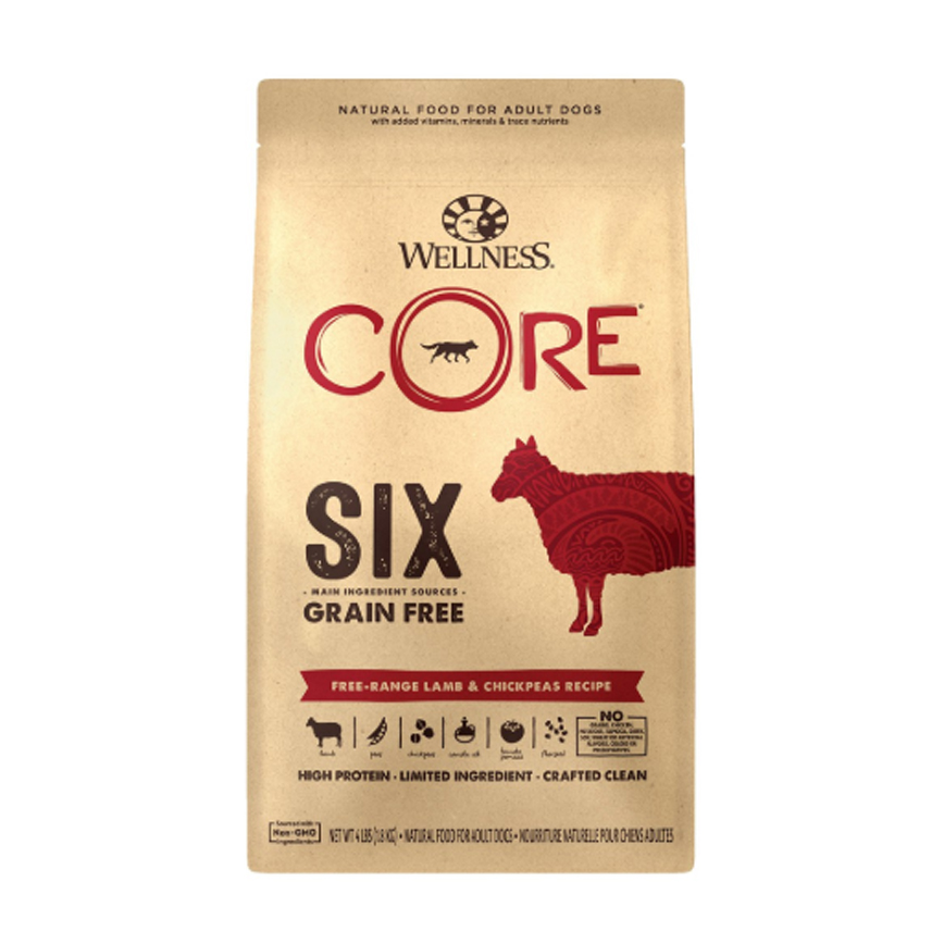 WELLNESS CORE 狗糧 SIX 無穀物 單一蛋白質抗敏配方 羊肉 4lb (88000) (停售)