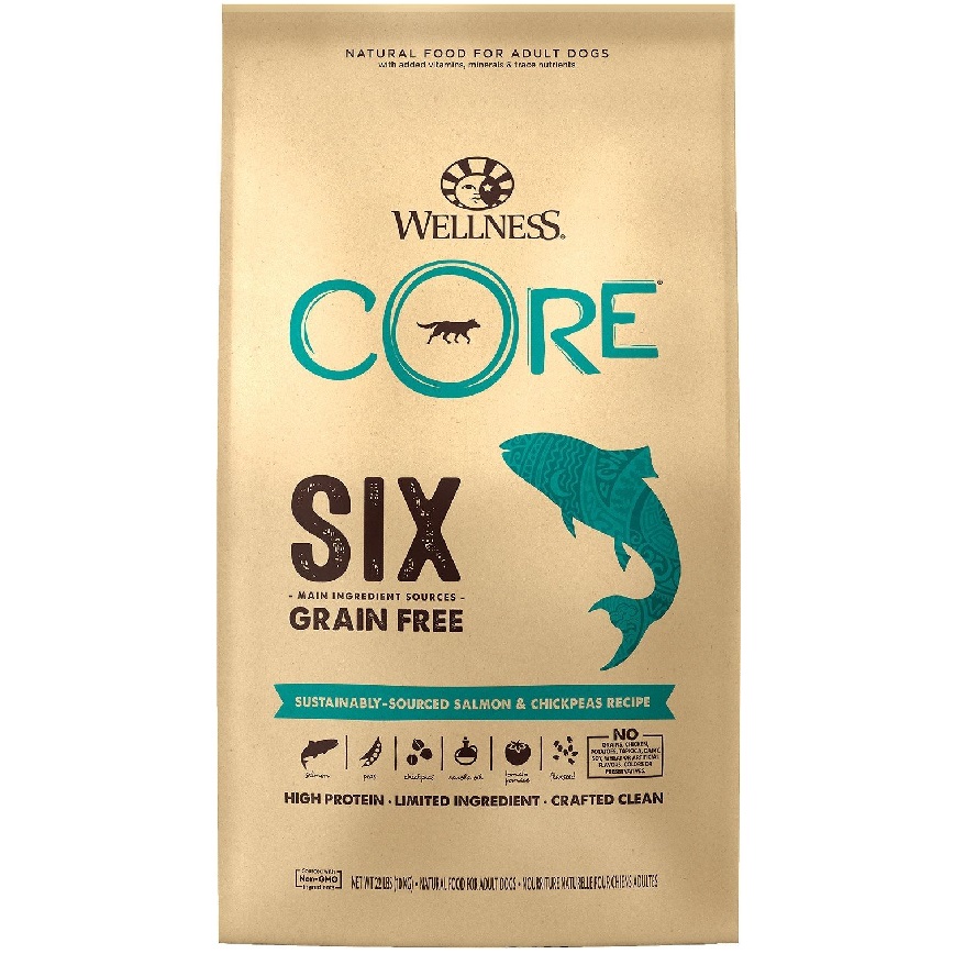 WELLNESS CORE 狗糧 SIX 無穀物 單一蛋白質抗敏配方 三文魚 22lb (88008) (停售)