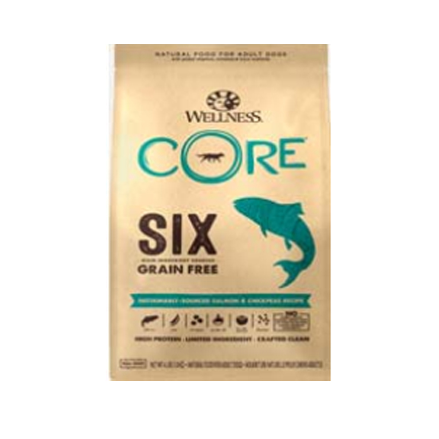 WELLNESS CORE 狗糧 SIX 無穀物單一蛋白質抗敏配方 大粒 三文魚 4lb (88006) (停售)