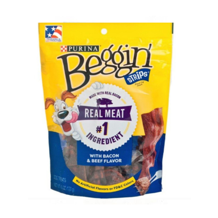 Beggin Strips 牛肉味煙肉片 6oz 藍色 (12457949)