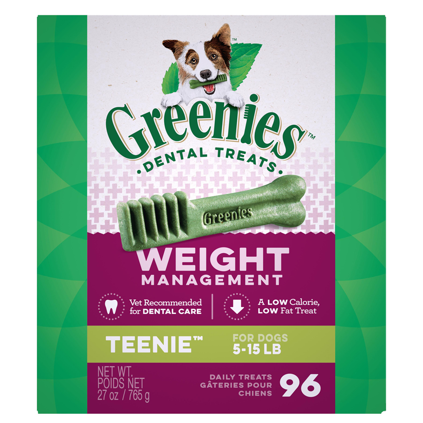 Greenies 狗零食 WM Teenis 體重管理潔齒骨 的骰犬用 96支 27oz