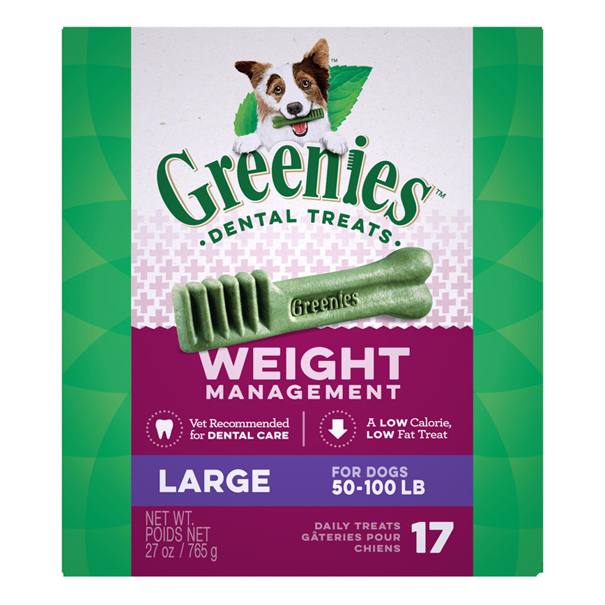 Greenies 狗零食 WM Large 體重管理潔齒骨 大型犬用 17支 27oz (10237618)