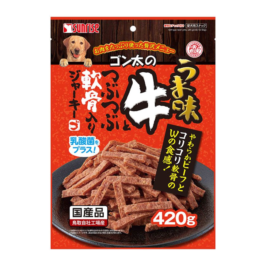 日本Sunrise 狗小食 蔬菜牛肉軟骨幼條零食 420g (SGN-017)