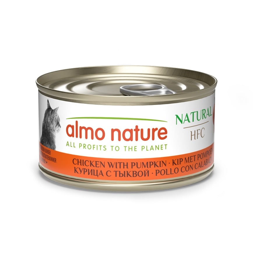 Almo Nature HFC 貓罐頭 天然系列 雞肉+南瓜 70g (9034)