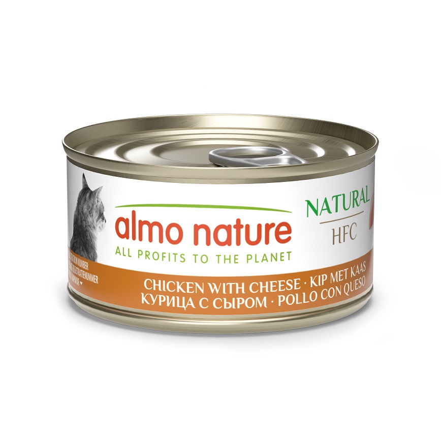 Almo Nature HFC 貓罐頭 天然系列 雞肉+芝士 70g (9083)