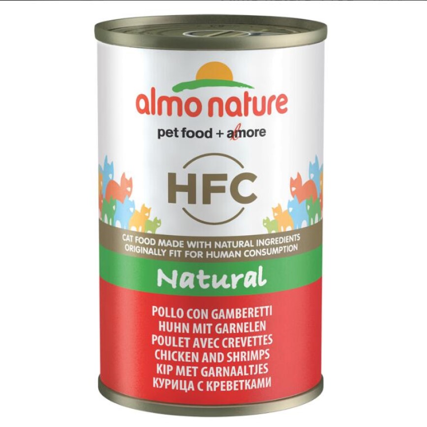 Almo Nature HFC 貓罐頭 雞肉+鮮蝦 140g (5111)